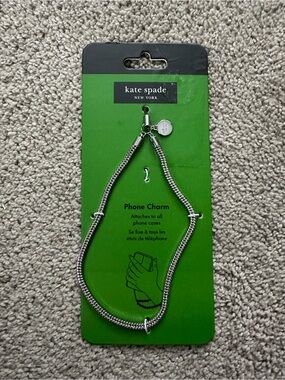 Kate Spade New York Silver Chain Phone Charm NWT
